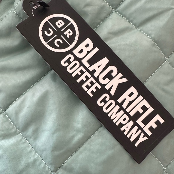 Black Rifle Coffee Company Women's Light Blue Puffer Jacket - NWT Medium - Picture 6 of 7